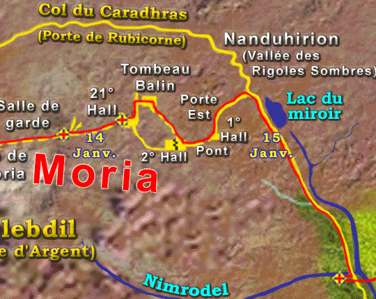 du tombeau de Balin dans la Moria au Lac du Miroir ( la sortie de la Moria)